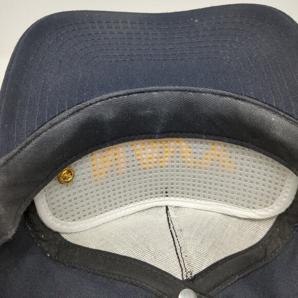 Navy Snapback 5 Panel Cap Blue One Size Adjustable Embroidered Outdoor P Brand - Picture 8 of 9